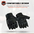 thumbnail image 5 of Daniel Smart Men’s Motorcycle Leather Gloves – Fingerless Deerskin Motorcycle Gloves with Perforated action and Foam Padding, 5 of 7