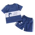 thumbnail image 5 of Tkrady Little Boys Fashion Outfits Spring Summer New Short Sleeve Cute Pattern Tops Shorts 2 Piece Set, Sizes 0-6 Years, 5 of 6