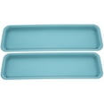 thumbnail image 1 of Bandeja macetera de plástico para interiores, bandejas de agua para plantas, maceta, bandeja de agua, bandejas de goteo rectangulares, platillo para plantas de alta resistencia, 2 uds., 1 of 6