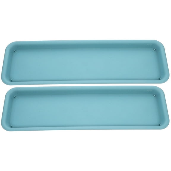 WEUVEB 2Pcs Waterproof Rectangular Plant Saucer For Indoor Plant Care 48.00X15.00X2.50Cm
