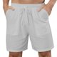 thumbnail image 1 of Cordón Atlético de Color Sólido para Hombre con Bolsillos, Pantalones Cortos Deportivos Casuales Elásticos para Hombres, 1 of 7