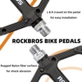 thumbnail image 4 of Pedales de bicicleta de montaña ROCK BROS Nylon Composite negros, 4 of 9