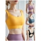 thumbnail image 2 of Mujeres Yoga Sujetador Deportes U Cuello Entrenamiento Jogging Wirefree Casual Tank Tops MABOTO Amarillo/L, 2 of 7