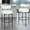 White, variant on AODAILIHB 360°Swivel Upholstered Barstools set of 2, Bar Height Swivel Bar Stools with Back, High Bar Chairs Island Stools for Kitchen Counter, Black