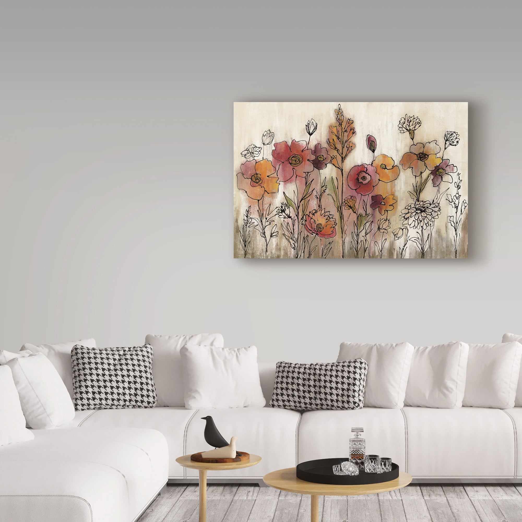 Trademark Fine Art 'Contemporary Botanical Cream' Canvas Art by Silvia Vassileva