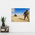 thumbnail image 2 of Military USA Army Officer Lennon Firing D-30 Howitzer Photo Extra Large XL Wall Art Poster Print, 2 of 3