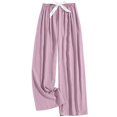 thumbnail image 2 of Pants for Women Wide Leg Drawsting Elastic High Waisted Comfy Casual Pants Hot Pink Free, 2 of 3