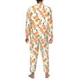 thumbnail image 7 of Salouo Peaches Print Button-Front Long Sleeve Pajama Set for Men, Soft 2Pjs Men's Long Sleeve Sleepwear -XX-Large, 7 of 7