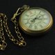 thumbnail image 3 of Reloj de bolsillo YONGSHENG mecánico cobre retro con segundero 24 horas, 3 of 5
