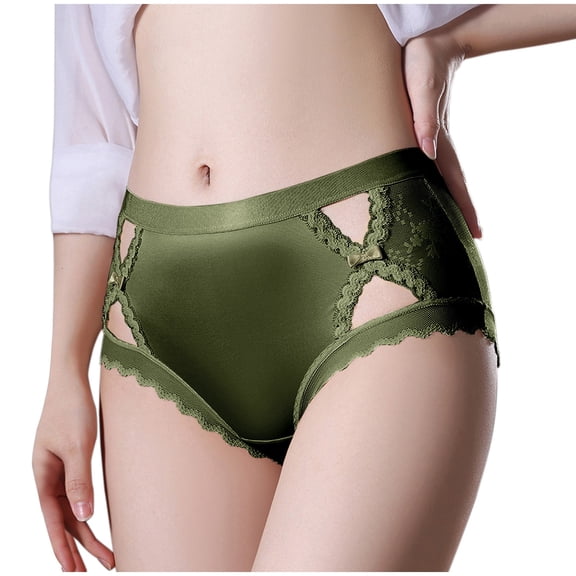 WRKEKC Panties for Women Breathable Comfortable Soft Lace Satin Briefs with Smooth Fabric and Elegant Design for Daily Wear