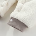 thumbnail image 5 of WOYY Newborn Boy's Fleece Jumpsuit Winter Hooded Long Sleeve Romper Cute Outerwear Onesie, 5 of 8
