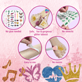 thumbnail image 5 of Piano Potato Glitter Tattoo Studio Kit for Girls | 2-in-1 Glitter & Metallic Temporary Set with Stencils, Washable Party Activity for Ages 6+, 5 of 7
