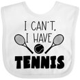 thumbnail image 3 of Inktastic I Can't, I Have Tennis Boys or Girls Baby Bib, 3 of 4