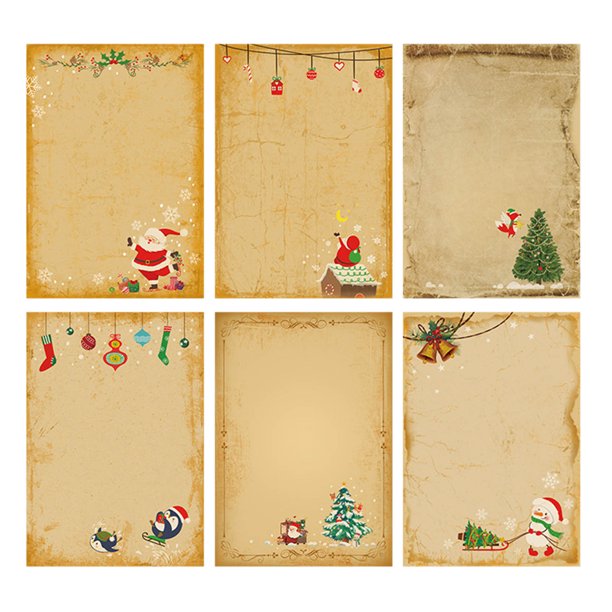 Juego de sobres para regalo de Navidad Fiudx papel kraft vintage