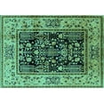 thumbnail image 1 of Ahgly Company Indoor Rectangle Oriental Turquoise Blue Industrial Area Rugs, 2' x 4', 1 of 4