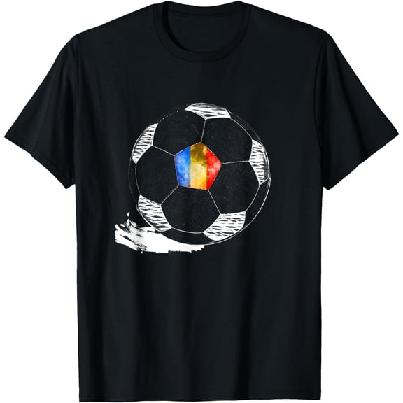 Vintage Soccer Romania Flag T-shirt Romanians Pride mens t shirt，black，women，funny，misfits，men，journey，t-shirt