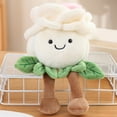 thumbnail image 2 of Simulated Rose Plush Toy, Cute Smiling Flower Stuffed Animal With Green Leaves And Brown Legs, For Office Desk Decor, Bedroom Shelf Ornament, Living Room Accent, Home Decoration,, 2 of 6