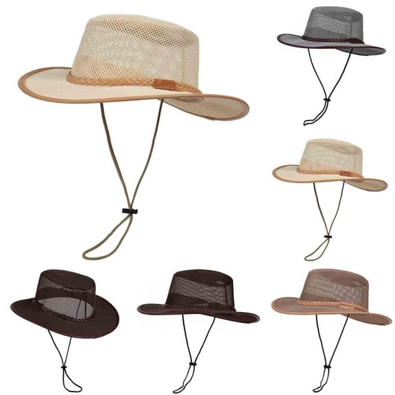 Bxsruta Unisex UPF 50 Bucket Hat Sun Protection Adjustable Chin Strap Breathable Outdoor Travel Beach Hiking Hat