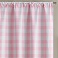 thumbnail image 4 of Your Zone Gingham Plaid Blackout Curtain Panel Pair, Set of 2, Pink, 37" W x 84" L, 4 of 7