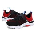 thumbnail image 6 of Ticikt Kids Mesh Sneakers Breathable Hook and Loop Lightweight Running Tennis Shoes for Boys Girls Outdoor Training Sports,Red,Size:12, 6 of 9