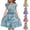 Sky Blue, variant on ATOGUTA Girls Dresses Summer Ruffle Sleeve A Line Casual Party Dresses for Kids Size 5T-14, Brown