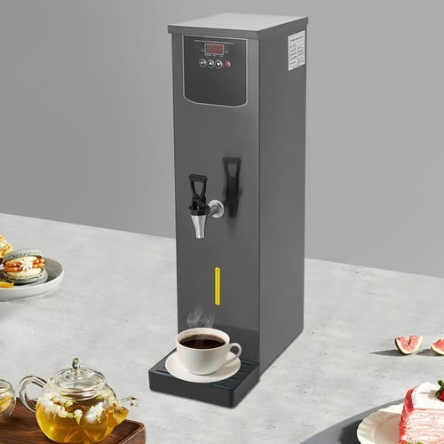 Hot Water Dispenser, 30L 3000W Boiling Water Machine with Step Heating, 110V, Stainless Steel, Fast Heating, Anti-Dry Burn Protection, for Office, Home, Commercial Use, Silver