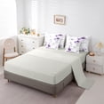 thumbnail image 5 of jejeloiu Vintage Flower 7-Piece Twin Bedding Sets,Modern Minimalist Desgin Bedding Comforter Set,Purple White Sheet Sets For Men Women,Ultra Soft Home Decor Reversible, 5 of 8
