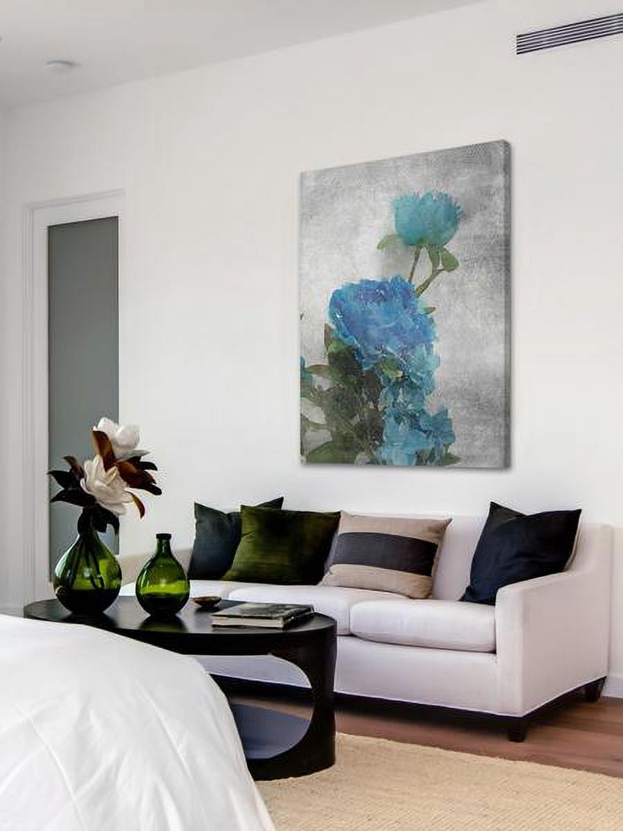 "Midnight Blue 3" Painting Print on Wrapped Canvas