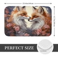 thumbnail image 2 of Sikiie Romantic Flower Fox Print Flannel Anti-slip Floor Mat 16x24in, Thickened Dustproof Entrance Door Mat Floor Mat for Kitchen, Bathroom, Laundry Room, 2 of 7