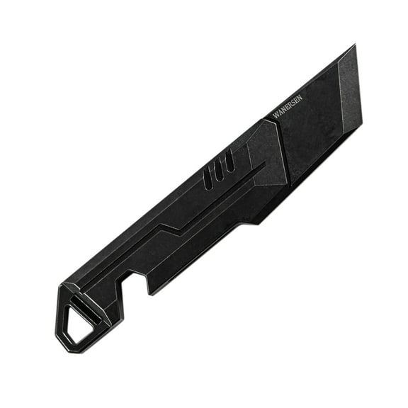 CNC Pry Bars Pocket Multi Tool Crowbar Every Day Carry EDC Gear Bottle Opener, Titanium Alloy TC21, Black 5.5"