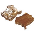 thumbnail image 3 of IBA Indianbeautifulart Textile Printing Block Cow Hand Carved Wooden Stamp Wood Block Printing Textile Stamp For Fabric /Pottery Blocks- 6 Inches, 3 of 6