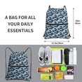 thumbnail image 2 of Naloa A Japanese Great Wave Drawstring Backpack String Bag Cinch Water Resistant for Gym Shopping Sport Yoga, 2 of 6