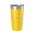 thumbnail image 1 of Lake Billy Chinook Map Tumbler Travel Mug Insulated Laser Engraved Coffee Cup Oregon 20 oz Yellow, 1 of 1