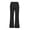 🆑278_Black, variant on Puyaiuu 4-12 Years Boys Girls Solid Color High Waist Flared Long Pants Elastic Slim Fit Casual Trousers School Daily Wear Bottoms Gift