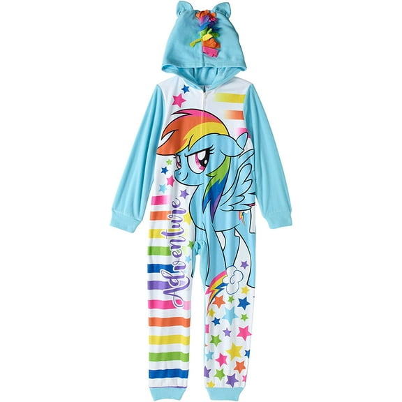 My Little Pony Hooded Blanket Sleeper Pajama Girl Size 6/6X