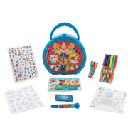 Nickelodeon Paw Patrol Kids Art Supplies Gel Pens Markers Stickers with Hard Travel Carry Case