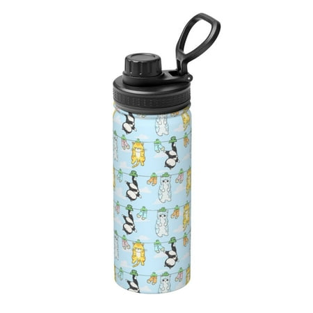 

Ocsxa Cartoon Cat Print 18oz Stainless Steel Water Bottle Unisex Water Bottle Insulated Sports Water Cup Flask for Cold Water Drinks/Sports/Travel/Car/School