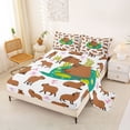 thumbnail image 2 of Erosebridal Funny Capybara Bed Sheets,Cartoon Ribbon Bows King Sheets For Girls Kids 4 Pieces, 2 of 6