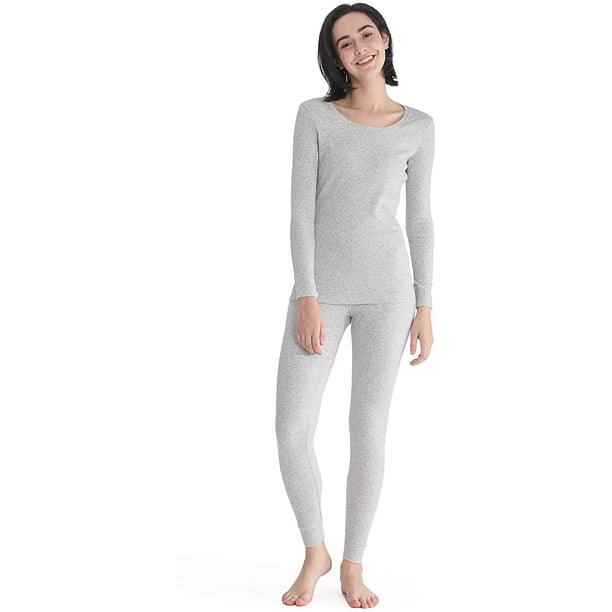 Women's Thermal Underwear Stretchy Long Johns Set for Women Base