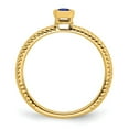 thumbnail image 2 of Auriga Fine Jewelry 14K Yellow Gold Oval Bezel Sapphire Ring for Women Size- 7, 2 of 6
