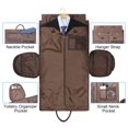 thumbnail image 4 of Bolsa de ropa Modoker convertible de piel impermeable marrón, 4 of 7