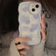 thumbnail image 4 of Funda ondulada con lentejuelas para iPhone, brazalete con cadena, corazón de amor, perla, azul, lindo, coreano, 3D, 14, 13, 12, 11 Pro Max, X, XS, XR, Kawaii, 4 of 4
