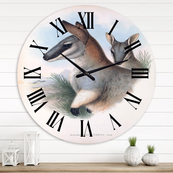 Designart 1 in Quartz Farmhouse Wall Clock