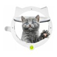 thumbnail image 2 of Puerta abatible para gatos, puerta para gatos para perros, puerta para gatos con agujero blanco, 2 of 5