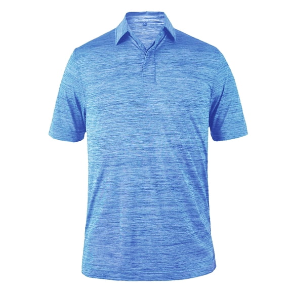 Monterey Club Men's Lightweight Heather Melange Jersey Golf Golf Polo Shirt #3021