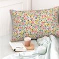 thumbnail image 4 of Honeii Watercolor Wildflowers Print Pillow Cases,Plush Throw Pillow Covers,Decorative Pillowcase for Sofa, Couch, Living Room-14"x20", 4 of 6