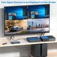 thumbnail image 3 of -Compatible 4x1 Multiviewer 4 in 1 Out Quad Multi-Viewer Audio Video Converter 4Channel Video Multiplexer EU Plug, 3 of 5