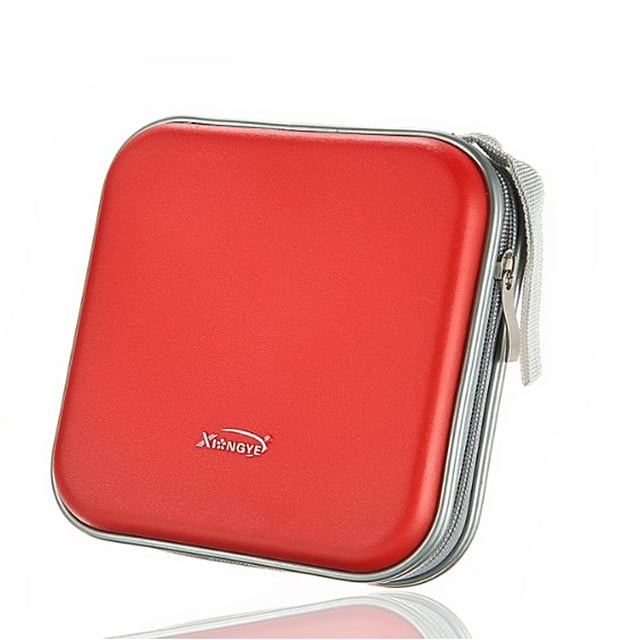 MasteelfCA E40 Portable Plastic 40 Disc CD DVD VCD Wallet Storage Bag Case Organizer (Red)