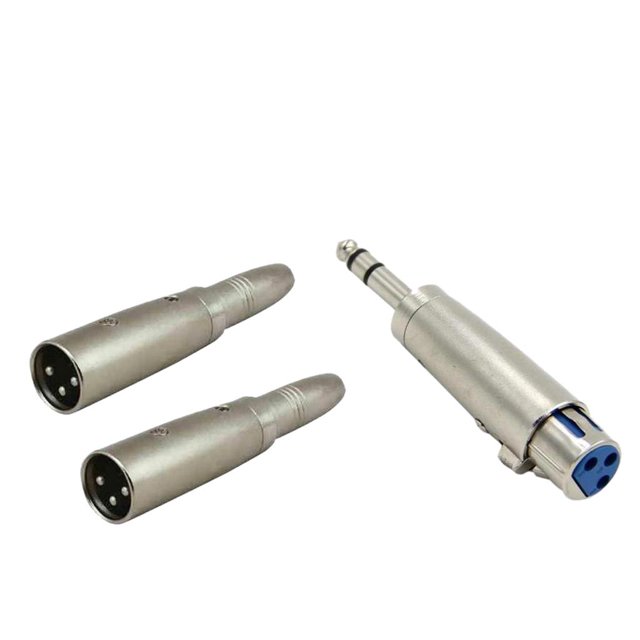 2pc XLR 3Pin A + XLR 3-Pin Feale A Adaptador De Micrófono Esté perfke Cable de audio