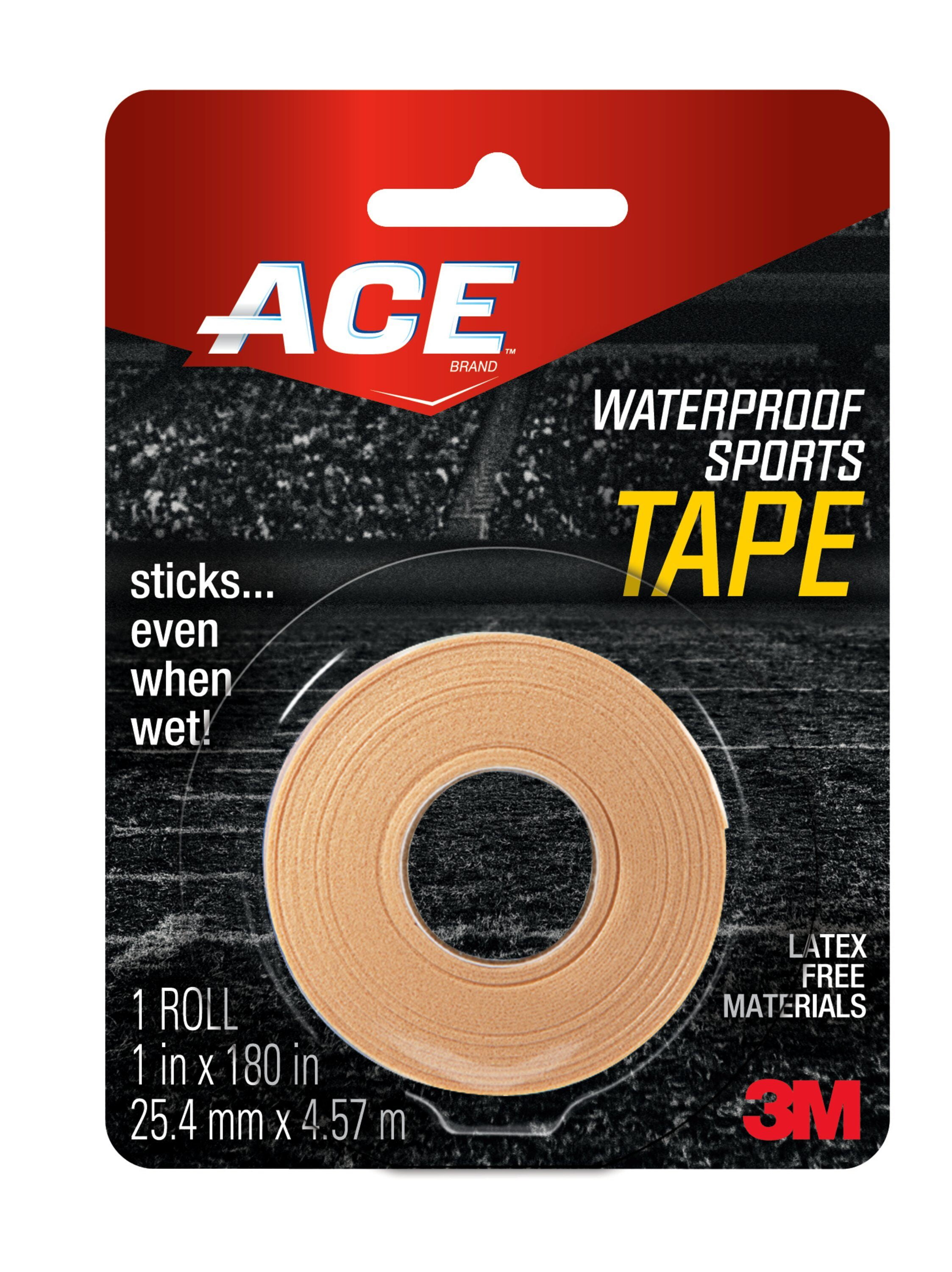 ACE Brand Waterproof Sports Tape, Beige, 1 in. x 180 in.
